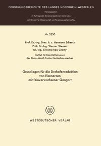 Produktbild: Grundlagen f&uuml;r die Drehofenreduktion von Eisenerzen mit feinverwachsener Gangart