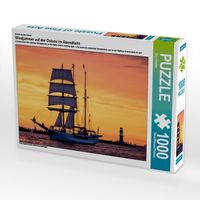 Produktbild: CALVENDO Puzzle Ein Motiv aus dem Kalender Windjammer auf der Ostsee im Abendlicht | 1000 Teile Lege-Gr&ouml;&szlig;e 64x48cm Foto-Puzzle f&uuml;r gl&uuml;ckliche Stunden