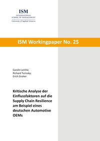 Produktbild: Kritische Analyse der Einflussfaktoren auf die Supply Chain Resilience am Beispiel eines deutschen Automotive OEMs