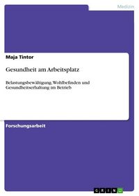 Produktbild: Gesundheit am Arbeitsplatz
