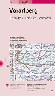 Bild vom Artikel Swisstopo 1 : 100 000 Vorarlberg vom Autor Bundesamt für Landestopografie swisstopo