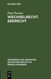 Produktbild: Wechselrecht. Seerecht