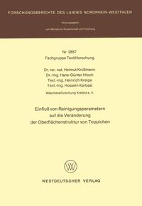 Produktbild: Einflu&szlig; von Reinigungsparametern auf die Ver&auml;nderung der Oberfl&auml;chenstruktur von Teppichen