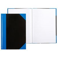 Produktbild: Idena Notizbuch Kladde liniert 96 Blatt 70g/m&sup2; schwarz/blau DIN A5