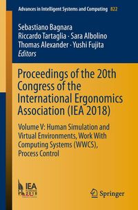 Produktbild: Proceedings of the 20th Congress of the International Ergonomics Association (IEA 2018)
