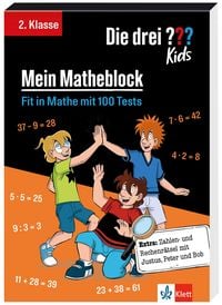 Produktbild: Die drei ??? Kids: Mein Matheblock 2. Klasse