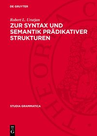 Produktbild: Zur Syntax und Semantik pr&auml;dikativer Strukturen