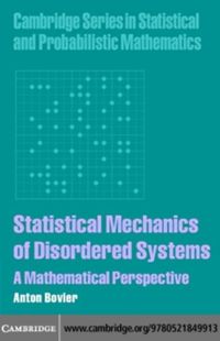 Produktbild: Statistical Mechanics of Disordered Systems