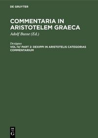 Produktbild: Dexippi in Aristotelis categorias commentarium
