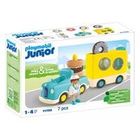 Produktbild: 71702 JUNIOR Verr&uuml;ckter Donut Truck mit Stapel- und Sortierfunktion