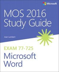 Produktbild: MOS 2016 Study Guide for Microsoft Word