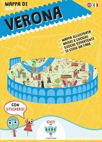 Produktbild: Mappa di Verona illustrata. Con adesivi