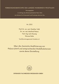 Produktbild: &Uuml;ber die chemische Modifizierung von Polyacrylnitril und entsprechenden Modellsubstanzen sowie deren Darstellung