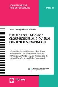 Produktbild: Future Regulation of Cross-Border Audiovisual Content Dissemination
