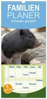 Produktbild: Familienplaner 2027 - Schwein gehabt! mit 5 Spalten (Wandkalender, 21 x 45 cm) CALVENDO