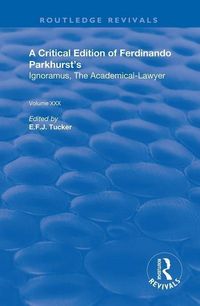 Produktbild: Parkhurst, F: A Critical Edition of Ferdinando Parkhurst's I