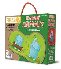 Produktbild: Les grands animaux : les contraires : puzzle 2