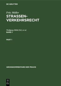 Produktbild: Fritz M&uuml;ller: Stra&szlig;enverkehrsrecht. Band 1