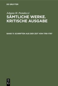 Produktbild: Schriften aus der Zeit von 1795&ndash;1797