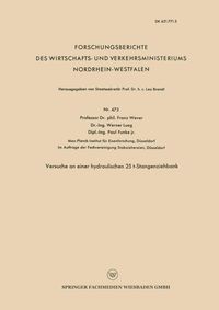 Produktbild: Versuche an einer hydraulischen 25 t-Stangenziehbank