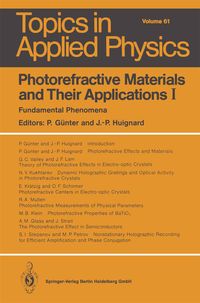 Produktbild: Photorefractive Materials and Their Applications I