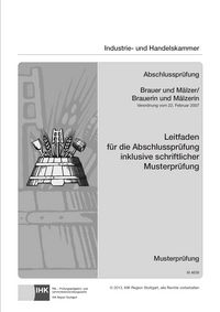 Produktbild: PAL-Leitfaden Brauer/-in und M&auml;lzer/-in (VO vom 22.02.2007)