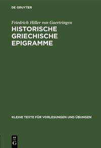 Produktbild: Historische griechische Epigramme