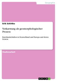 Produktbild: Verkarstung als geomorphologischer Prozess