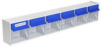 Produktbild: H&uuml;nersdorff 460301 Lagersichtbox MultiStore (L x B x H) 94 x 601 x 112mm Lichtgrau 1St.
