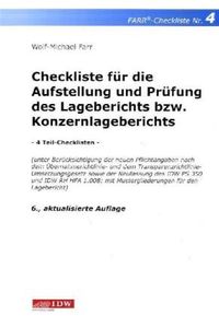 Produktbild: Checkliste f&uuml;r die Aufstellung und Pr&uuml;fung des Lageberichts bzw. Konzernlageberichts
