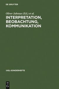 Produktbild: Interpretation, Beobachtung, Kommunikation