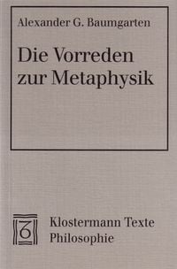 Produktbild: Die Vorreden zur Metaphysik