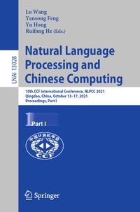Produktbild: Natural Language Processing and Chinese Computing