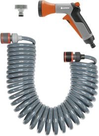 Produktbild: GARDENA 04647-20 Spiralgartenschlauch-Set Schlauch-Innen-&Oslash;=6.1 mm 10 m 1/4 Zoll 1 St. Grau, Orange