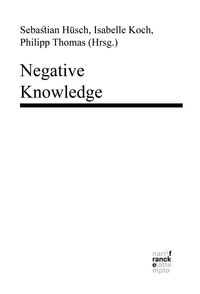 Produktbild: Negative Knowledge