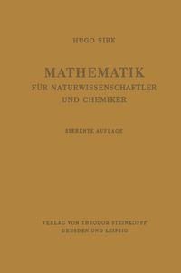 Produktbild: Mathematik f&uuml;r Naturwissenschaftler und Chemiker
