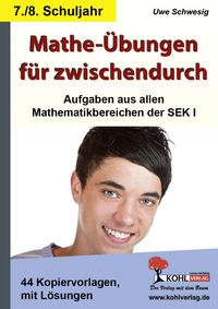 Produktbild: Mathe-&Uuml;bungen f&uuml;r zwischendurch 7./8. Schuljahr