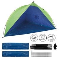 Produktbild: Idena Reisestrandmuschel Riva UV60+ blau/gr&uuml;n 240x125x125cm
