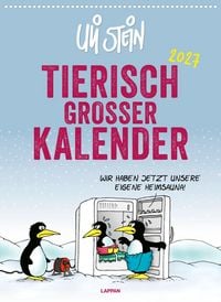 Produktbild: Uli Stein Tierisch gro&szlig;er Kalender 2027: Monatskalender f&uuml;r die Wand im Gro&szlig;format