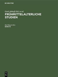 Produktbild: Fr&uuml;hmittelalterliche Studien. Band 16