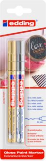 Produktbild: edding Glanzlackmarker 780 gold silber 0,8mm 2 St&uuml;ck
