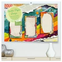 Produktbild: Buntes Papier Design (hochwertiger Premium Wandkalender 2026 DIN A2 quer), Kunstdruck in Hochglanz