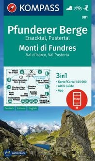 Produktbild: KOMPASS Wanderkarte 081 Pfunderer Berge/Monti di Fundres 1:25.000