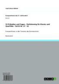 Produktbild: 52 Pr&auml;ludien und Fugen - f&uuml;nfstimmig f&uuml;r Klavier und Querfl&ouml;te - Teil B: Nr. 27 - 52