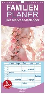 Produktbild: Familienplaner 2027 - Der M&auml;dchen-Kalender mit 5 Spalten (Wandkalender, 21 x 45 cm) CALVENDO