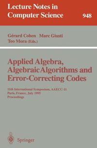Produktbild: Applied Algebra, Algebraic Algorithms and Error-Correcting Codes