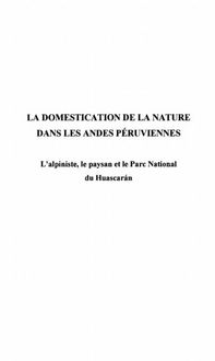 Produktbild: Domestication de la nature dans les ande