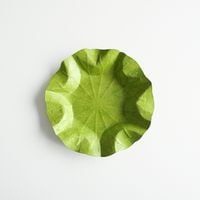 Produktbild: Flexible Hanji-Papierschale Lotusblatt (S) Gr&uuml;n &ndash; Ablage / Servierschale aus koreanischem Hanji-Papier