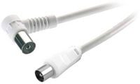 Produktbild: SpeaKa Professional Antennen Anschlusskabel [1x Antennenstecker 75 Ω - 1x Antennenbuchse 75 Ω] 15.00 m 75 dB 90&deg; nach rechts gewinkelt Wei&szlig;