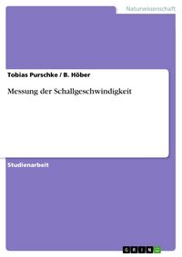 Produktbild: Messung der Schallgeschwindigkeit